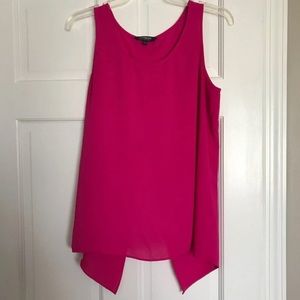 Express Split Back Hot Pink Tank Top